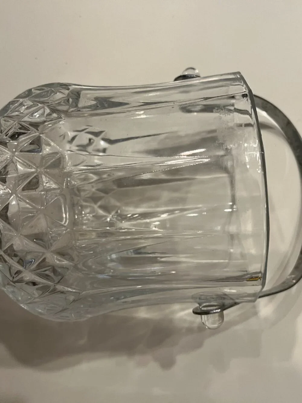 Vintage Heavy Cut Lead Crystal Ice Bucket Pinwheel Pattern Barware 5x5 Inches